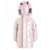 HULIJA Kids Girls Metallic Hooded Puffer Jacket Long Coat Winter Warm Casual Padded Outerwear with Pockets Pink 5-6 Years view 3