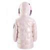 HULIJA Kids Girls Metallic Hooded Puffer Jacket Long Coat Winter Warm Casual Padded Outerwear with Pockets Pink 5-6 Years view 4