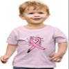 Go All Out 3T Light Pink Toddler Cute Script Breast Cancer Awareness Ribbon Toddler T-Shirt view 1