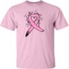 Go All Out 3T Light Pink Toddler Cute Script Breast Cancer Awareness Ribbon Toddler T-Shirt view 4