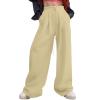 Baggy Wide Leg Sweatpants Woman Oversized Y2K High Waisted Fleece Jogger Pants Trendy Cute Sweat Pants with Pockets Loose Flare Sweatpants Drawstring Cotton Pants Plus Size Lounge Pants Palazzo Pants view 1