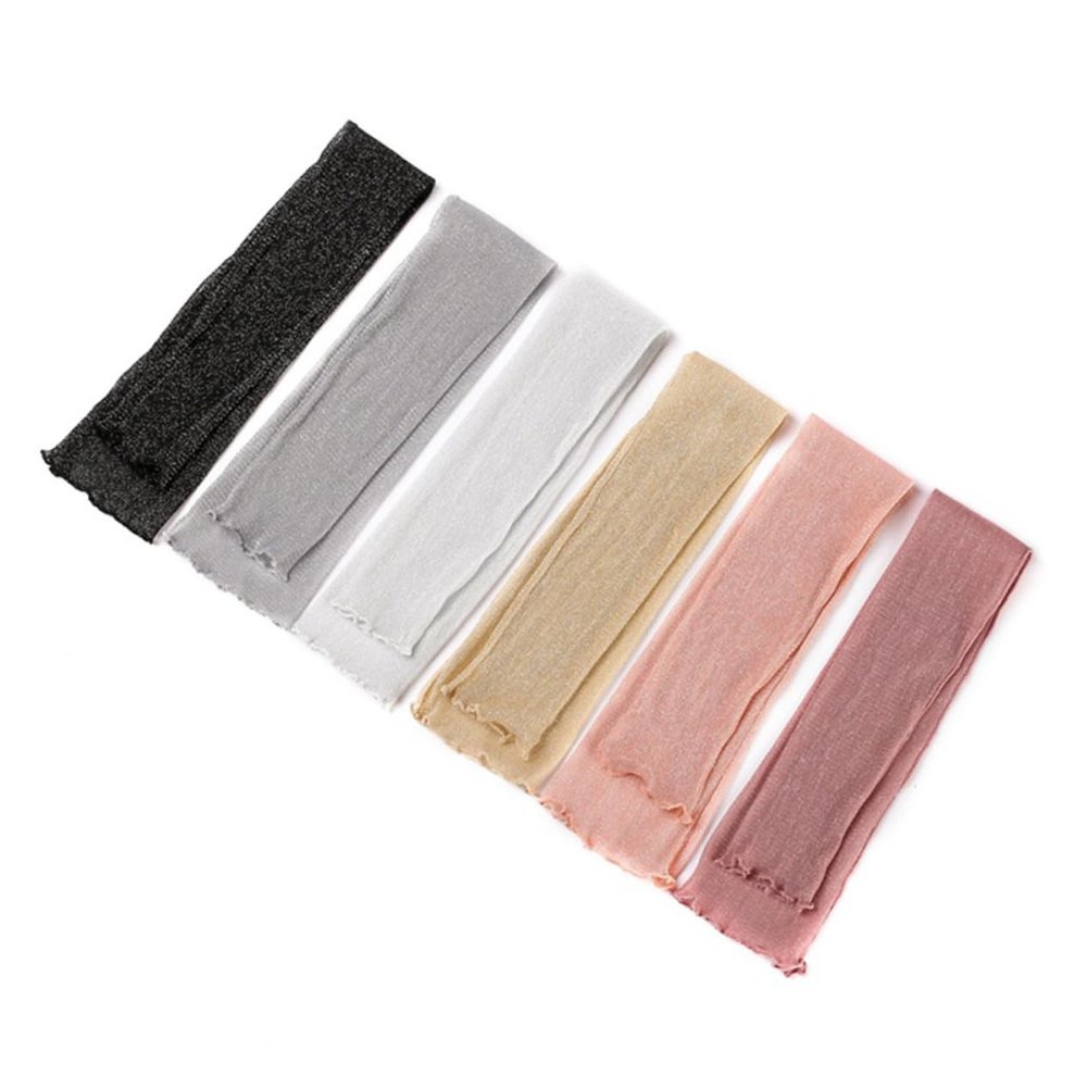 WRITWAA 4pairs Sun Arm Sleeves for Women Lightweight Lace Half-finger Gauze Cover for Outdoor Activities Skin for