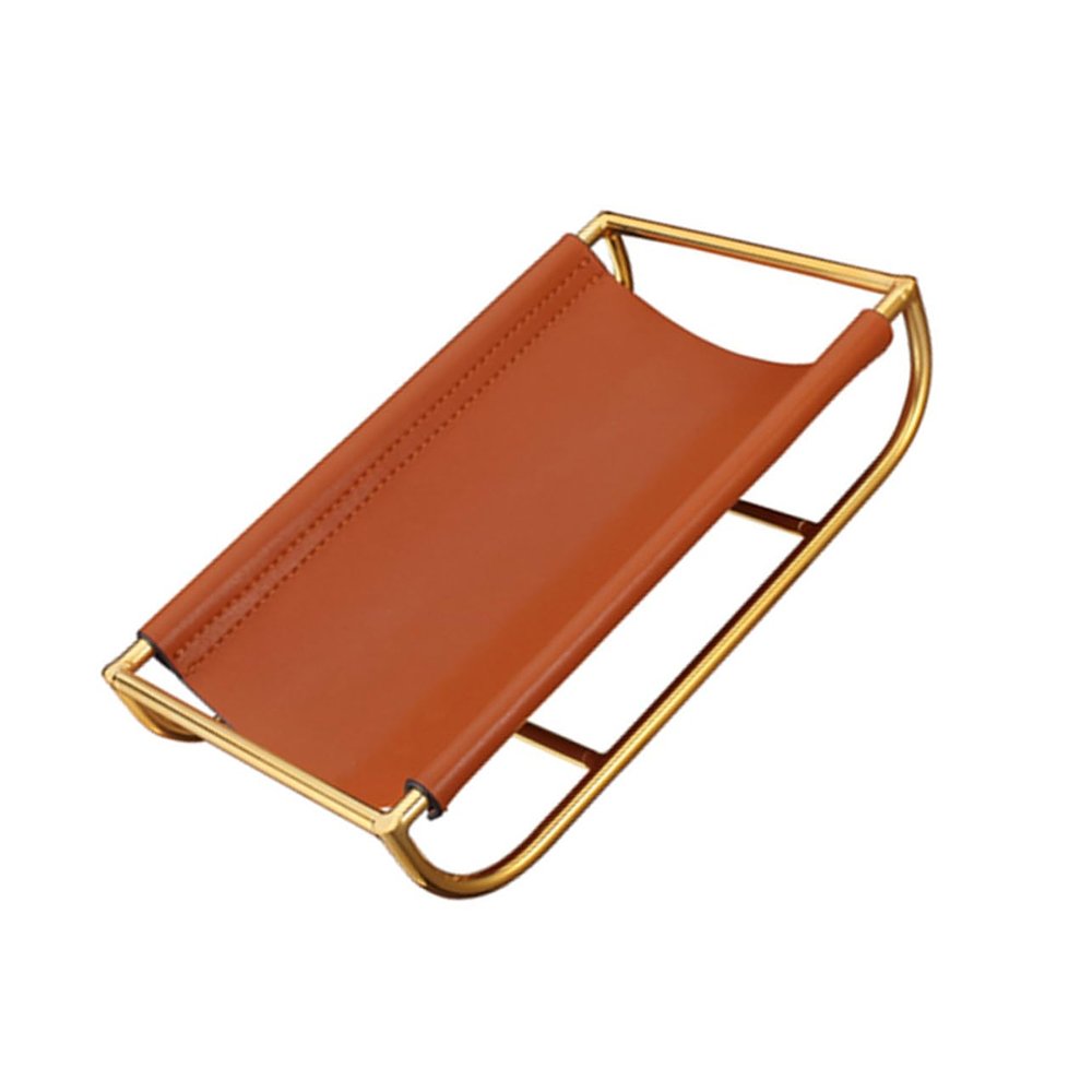 AOKWAWALIY Decorative Ornament Storage Rack Leather Key Holder Elegant Home Accessory
