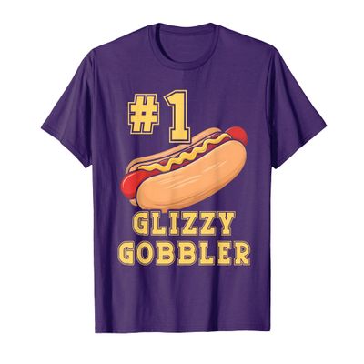 #1 Glizzy Gobbler Number One Glizzy Gobbler Funny Hot Dog T-Shirt