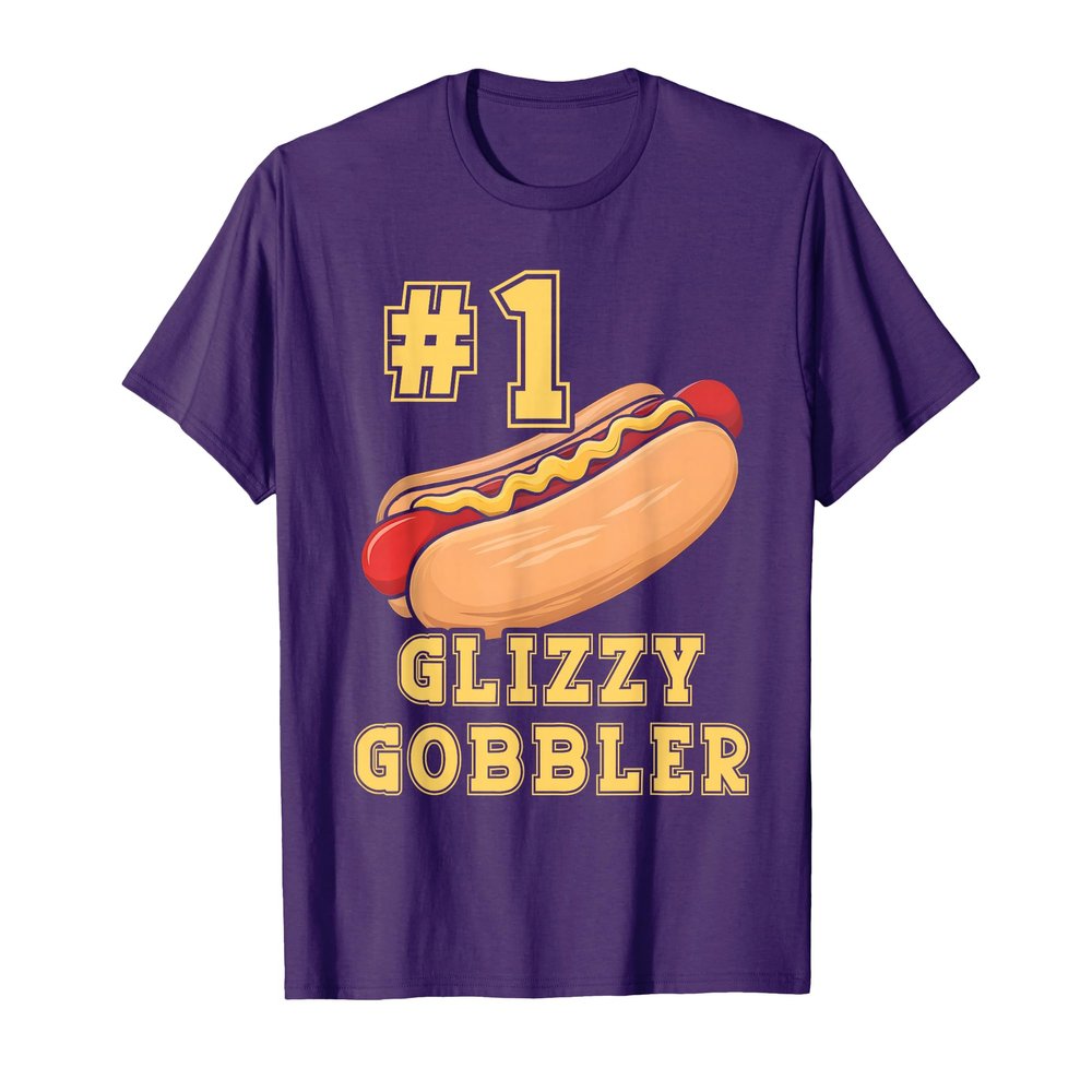 #1 Glizzy Gobbler Number One Glizzy Gobbler Funny Hot Dog T-Shirt