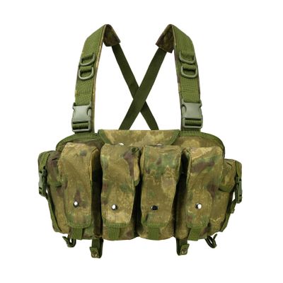 HRTACPAG Tactical Chest Rig for Airsoft - AK Chest Rig -Adjustable Tactical Outdoor Hunting Chest Rig with Mag Pouches Ruin Camo