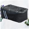 PAMINGONO Large Capacity Cycling Bag Bike Pannier Rear Saddle Bag Reflective Strips Double Zipper Pu Leather view 2