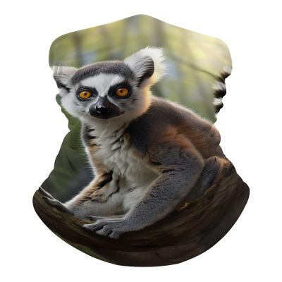 VFMNT Neck Gaiter for Women Men Ringtailed Lemur Bandana Balaclava Face Mask Elastic Face Scarf Windproof Head Wrap Cooling Breathable Face Cover for Cycling Sports Outdoor