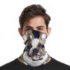 VFMNT Neck Gaiter for Women Men Cute French Bulldog Bandana Balaclava Face Mask Elastic Face Scarf Windproof Head Wrap Cooling Breathable Face Cover for Cycling Sports Outdoor view 4