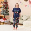 YRAETENM Christmas Pajamas for Family Family Xmas Matching Pajama Sets Short Sleeve Tee and Bottom Loungewear Holiday Jammies view 2