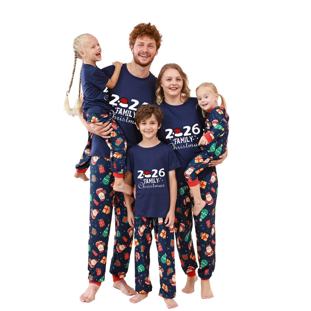 YRAETENM Christmas Pajamas for Family Family Xmas Matching Pajama Sets Short Sleeve Tee and Bottom Loungewear Holiday Jammies