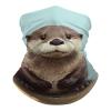 VFMNT Neck Gaiter for Women Men Cute Otter Bandana Balaclava Face Mask Elastic Face Scarf Windproof Head Wrap Cooling Breathable Face Cover for Cycling Sports Outdoor view 1