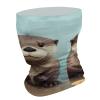 VFMNT Neck Gaiter for Women Men Cute Otter Bandana Balaclava Face Mask Elastic Face Scarf Windproof Head Wrap Cooling Breathable Face Cover for Cycling Sports Outdoor view 3