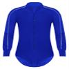 Winnrchan Men's Sequins Dance Shirts Unitard Long Sleeve Bodysuit Ballroom Salsa Samba Dance Leotard Tops Blue Large view 3