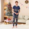 YRAETENM Christmas Pajamas for Family Family Xmas Matching Pajama Sets Short Sleeve Tee and Bottom Loungewear Holiday Jammies view 2