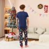 YRAETENM Christmas Pajamas for Family Family Xmas Matching Pajama Sets Short Sleeve Tee and Bottom Loungewear Holiday Jammies view 3