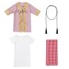OBEEII Newborn Muslim Thobe Baby Boys Abaya + Turbans Head Scarf + Kaftan Set Toddler Islamic Arabic Dubai Ramadan Eid Outfits Purple pink 12-24 Months view 2