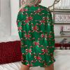 Aonoapll Women Christmas Pajama Shorts Set Cute Patterned Long Sleeve Button Shirt Shorts Pjs 2 Piece Loungewear Sleepwear(Deep Green,Small) view 4