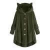 KICILVS Winter Coats for Women Fuzzy Fleece Pullover Sherpa Sweatshirt Soft Warm Oversized Hoodie Comfy Plus Size Loungewear view 1