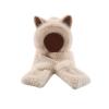 haozaikeji Winter Animal Hood Scarf Hat 3-in-1 Multi-Functional Animal Hat Faux Fur Winter Hats Novelty Hats with Paw Pocket view 1