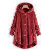 KICILVS Winter Coats for Women Fuzzy Fleece Pullover Sherpa Sweatshirt Soft Warm Oversized Hoodie Comfy Plus Size Loungewear view 2
