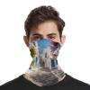 VFMNT Neck Gaiter for Women Men Greece Street Bandana Balaclava Face Mask Elastic Face Scarf Windproof Head Wrap Cooling Breathable Face Cover for Cycling Sports Outdoor view 4