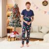 YRAETENM Christmas Pajamas for Family Family Xmas Matching Pajama Sets Short Sleeve Tee and Bottom Loungewear Holiday Jammies view 2