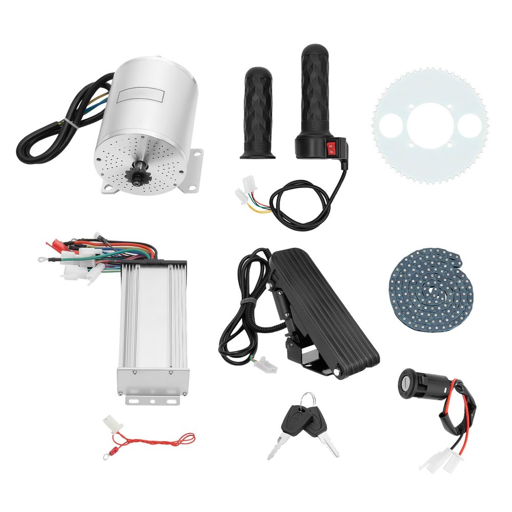 72V 3000W Brushless Motor, Electric Brushless DC Motor Complete Kit, 4900RPM High Speed Electric Scooter Motor with Conroller for Go Kart Bike Motorcycle DIY Conversion