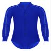 vastwit Mens One-Piece Latin Tango Dance Shirt Leotard Shiny Unitard Bodysuit Ballroom Dance Costume Blue Small view 3