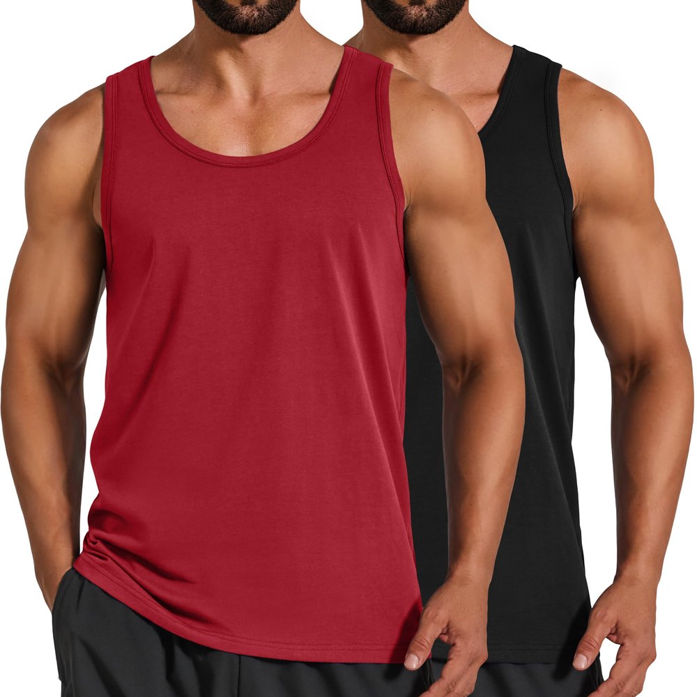 COOFANDY Mens Running Singlet Tank Tops Undershirts for Men Pack Sleeveless T Shirts