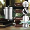 Lixada Camping Coffee Pot 1L French Press Coffee Maker with Foldable Handle Coffee Kettles Stainless Steel for Camping Picnic Home view 2