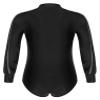 FEESHOW Men Sparkly Rhinestones Latin Dance Shirt Ballroom Dance Shirt Stand Collar Button Down Leotard Black Large view 4