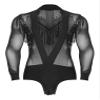 FEESHOW Men's Latin Dance Shirt Modern Dance Shirt Clubwear Black XX-Large view 1