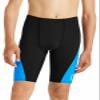 DEVOROPA Boys Swim Jammers Youth Competitive Swim Team Trunks Racing Swimsuit Athletic Swimming Shorts Slim Fit Black/Blue XL view 2