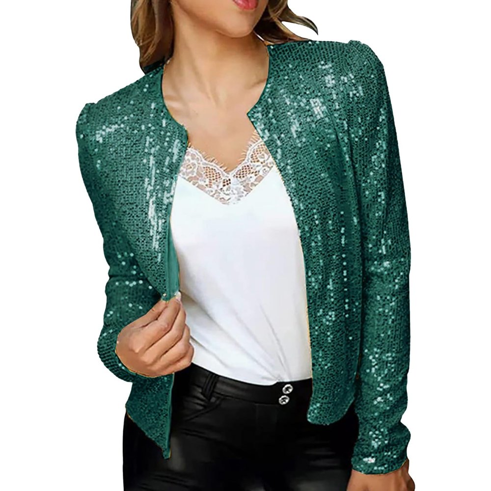 Sales Now Women's Casual Jackets Early Deals Winter Coats for Women 2023 Trendy Short Casual Women's Coat (Green, XXXL)
