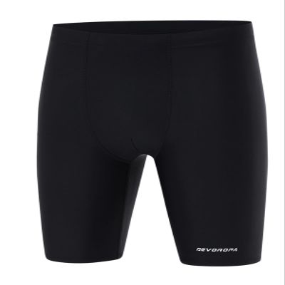DEVOROPA Boys' Swim Jammers Husky Youth Competitive Swim Team Suit Quick Dry Athletic Swimsuit Swimming Trunks Broad Shorts UPF 50+ Black XS