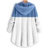 Lolvmvchi Balck Of y Deals Sherpa Jacket Early Deals Winter Jackets For Women Split Fashion Casual Long Sleeve Plush Coat (Sky Blue, Xl) view 2