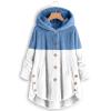 Lolvmvchi Balck Of y Deals Sherpa Jacket Early Deals Winter Jackets For Women Split Fashion Casual Long Sleeve Plush Coat (Sky Blue, Xl) view 3