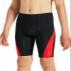 DEVOROPA Boys' Swim Jammers Husky Youth Competitive Swim Team Suit Quick Dry Athletic Swimsuit Swimming Trunks Broad Shorts UPF 50+ Black/Red S view 2