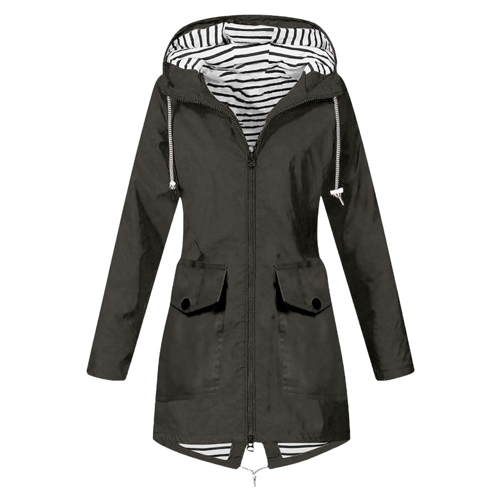 Sale Sign Fuzzy Jackets For Women Early Deals Winter Jackets For Women Outdoor Plus Size Hooded Windproof Loose Coat Long Sleeve Windbreaker Zip (Grey, M)