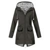 Sale Sign Fuzzy Jackets For Women Early Deals Winter Jackets For Women Outdoor Plus Size Hooded Windproof Loose Coat Long Sleeve Windbreaker Zip (Grey, M) view 1