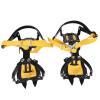 10 - Teeth Crampons, Strap Binding Type Ice Grips Slip Cleats Ice Crampons Winter Snow Boot Shoe Covers for Hiking view 2