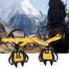 10 - Teeth Crampons, Strap Binding Type Ice Grips Slip Cleats Ice Crampons Winter Snow Boot Shoe Covers for Hiking view 4