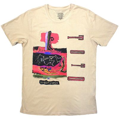 Toto Kingdom of Desire Band Logo T Shirt Size XXL Sand