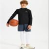 DEVOROPA Boys Leggings Husky Quick Dry Youth Compression Pants Sports Tights Basketball Base Layer White M view 4