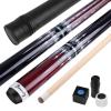 Bonvalry Pool Cue Kit - Stained Maple 58 Inch Pool Stick with Hard Case and Accessories for Billiards Enthusiasts (20oz, Red) view 1