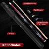 Bonvalry Pool Cue Kit - Stained Maple 58 Inch Pool Stick with Hard Case and Accessories for Billiards Enthusiasts (20oz, Red) view 2