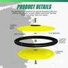 4THROWS Medium Spin Competition Discus for Track & Field, High School, College, Men & Women  75% Rim Weight, IAAF World Athletics Certified with Free Carry Bag, Neon Yellow and Black, 1.6kg view 4