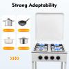 Gas Stove,4 Burner Gas Stove Portable Outdoor Stove with Removable Storage Stand, Stainless Steel Gas Cooker with Cover for Camping Picnic (White, 4 Burners) view 4