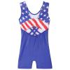 BAOHULU Gymnastics Leotards for Girls Kids Sparkle Tank Biketards with Shorts Dance Outfit B264_RedBlueStars_100 view 2